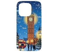 Estuche de Navidad de Londres BigBen Regalo de Escena de Carcasa para iPhone 15 Pro