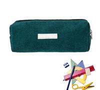 Estuche de pana - Estuche estético | Estuche de pana | Estuche beige | Estuche blanco de gran capacidad | Estuche para papelería y bolígrafos | Estuche organizador para mí, Army Green, Fare