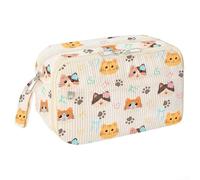 Estuche de pana resistente diseñado para un manejo y transporte frecuentes mientras mantiene la integridad de la forma y la fiabilidad del cierre con el tiempo (lazo rosa (lindo gatito)