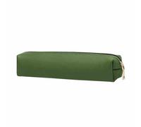 Estuche de papelería de poliuretano, bolsa de almacenamiento portátil, bolsa de lápices duradera con cremallera para hombres, mujeres y todas las edades para uso diario, Green, Talla única