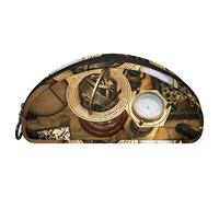 Estuche De Papelería Latón Esfera Armilar Reloj De Sol Signo del Zodiaco Organizador Estuche De Lápices Portátil Organizador De Bolsas De Cosméticos Cajas De Maquillaje