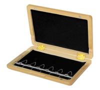 Estuche de pared para placa de resorte de fagot de alta calidad, con capacidad para 6 platos, almacenamiento protector de madera, forro suave, caja de cañas de nogal negro