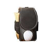 Estuche de pelota de golf portátil - Bolsa pequeña de piel con accesorio de cinturón, contenedor resistente a las camisetas y accesorios de golf, bolsillo de apertura rápida para organizar bolas