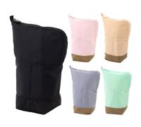 Estuche de pie para bolígrafos, espacioso estuche para lápices, plegable, el estuche con soporte para bolígrafos de pie está diseñado para ser una solución práctica y organizada para la gestión, gris
