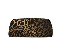 Estuche de piel con estampado de leopardo y tigre, elegante y práctico para estudiantes, perfecto para la oficina y la escuela, Silver, Talla única, Neceser de maquillaje