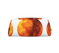 Estuche de piel con estampado de Mars Planet, elegante y práctico, ideal para estudiantes, oficina y escuela, Gold, Talla única, Neceser de maquillaje