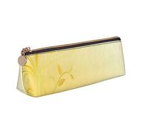 Estuche de piel con estampado de palmeras tropicales con diseño de atardecer y océano, estuche triangular para lápices, estuche organizador para oficina, color, 5.0cm*10.5cm*20.5cm, Tropical