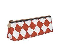Estuche de piel con estampado de palmeras tropicales con diseño de atardecer y océano, estuche triangular para lápices, estuche organizador para oficina, color, 5.0cm*10.5cm*20.5cm, Estuche para lápices
