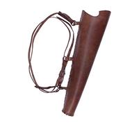 Estuche de piel, marrón con flecha de vikingo medieval
