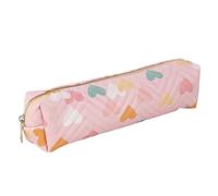 Estuche de piel resistente al agua para lápices, estuche portátil para bolígrafos, organizador para estudiantes, oficina, profesional, en forma de corazón, para la escuela