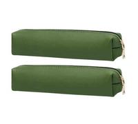 Estuche de piel sintética, 19,5 cm de longitud, delgado y elegante, organizador de papelería para adolescentes, niños, niñas, adultos y estudiantes, Black, GN, Estuche para bolígrafo