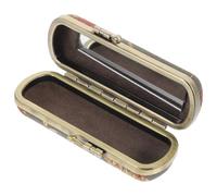 Estuche de Pintalabios Retro con Espejo, Ligero y Elegante para Bolso | Almacenamiento Cosmético, Protege el Contenido del Bolso, Adecuado para Fiestas y Camping, Color Plata