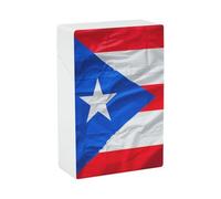 Estuche de plástico con la bandera de Puerto Rico, impermeable, para 20 cigarrillos tamaño King Size, resistente a golpes, accesorio para cigarrillos, para fumadores, mujeres y hombres.