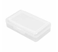 Estuche de plástico duro de gran capacidad de 20,5 cm, caja de papelería de dos pisos para suministros escolares, herramientas de dibujo, Clear, 20.5 x 12.5 x 6cm, Sencillo