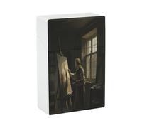 Estuche de plástico impermeable para cigarrillos "A Painter in A Studio", estuche vintage para hombres y mujeres, pequeño y divertido soporte para cigarrillos de 85 mm, tamaño king, capacidad para 2
