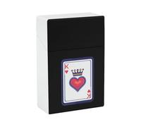Estuche de plástico para cigarrillos King of Spades K Poker, contenedor de almacenamiento para cigarrillos de bolsillo, soporte abatible para cigarrillos