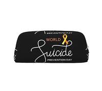 Estuche de PVC para lápices de concienciación sobre la prevención del suicidio, organizador de papelería, bolsa para bolígrafos, bolsa portátil para lápices para oficina, color, 5.0cm*10.5cm*20.5cm,