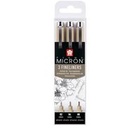 Estuche de rotuladores sakura pigma micron - tinta negra - 3 rotulador
