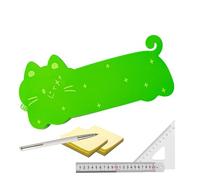 Estuche de silicona con forma de gato, 21,6 cm, bonito estuche de papel de carta de animales, soporte portátil para útiles escolares, organizador de escritorio para niños, estudiantes, profesores