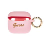 Estuche de silicona Guess Vintage Script rosa - AirPods 3