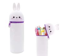 Estuche de silicona kawaii con forma de animal 2 en 1 lápiz y portalápices retráctil 19,5 cm ideal para escuela, oficina y escritorio creativo