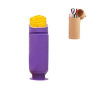 Estuche de silicona para lápices de dibujos animados, bonito estuche telescópico plegable, Morado-b, moda