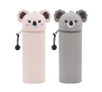 Estuche de silicona para lápices, diseño de animales kawaii con cierre de cremallera para suministros escolares, de oficina y universidad, Koala 2, Estuche para lápices