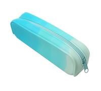 Estuche de silicona resistente al agua, gran capacidad, organizador de bolígrafos para escuela, oficina, viajes, esencial, gran capacidad, Esmeralda degradada