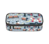 Estuche de tela de barro africano con cremallera y estampado tribal para adolescentes, niñas, niños, bolsa de maquillaje para mujeres, accesorio de papelería escolar, Hot Dogs and Lemonade1, Talla