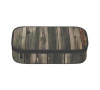 Estuche de tela Oxford, diseño de estrella de mar con conchas marinas de verano, bolsa de almacenamiento de escritorio, bonito estuche para lápices, Tablones desgastados de aspecto antiguo, Talla