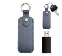 Estuche de transmisión flash - 3.54x1.57 pulgadas Soporte de cuero artificial para almacenamiento seguro, organizador portátil con función de protección para barras de memoria, accesorios USB, electró