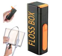 Estuche de transporte con recogedor de moscas de viaje, dispensador automático Pop Flloss | Flosss Box Stick Holder Fl0ss Box | Fl0ss Pick Holder | Flloss Travel Case With 10 Flosss Picks For Home