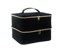 Estuche de transporte de esmalte de uñas, bolsa de almacenamiento de esmalte de uñas de doble capa, se adapta a lámpara de secadora de uñas y 30 botellas (15 ml), bolsa organizadora de esmalte de uñas