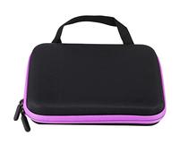 Estuche de Transporte Organizador de Almacenamiento de Aceite Esencial, Caja de Aceites Esenciales con Capacidad para 63 Botellas para Aceites de Vida Joven, Bolsa de Viaje de Aceite(púrpura)