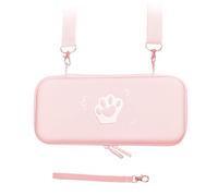 Estuche de Transporte para Bolsa Rígida Portátil para Juegos, Funda Protectora de Cuero PU, Accesorios para Consola de Juegos (Rosado)