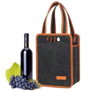 Estuche de transporte para botellas de vino genérico - Felt | Felt Wine Bottle Carrying Portable Travel Bag | Stylish and Elegant ine B́ottle Carrier for Camping Travel Picnic and Barbacoa