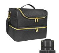 Estuche de transporte para esmalte de uñas, organizador de esmalte de gel | Bolsa para kit de uñas,Doble capa con capacidad para 60 botellas y un secador de uñas para herramientas de manicura, suminis