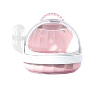 Estuche De Transporte para Hámster - De Viaje Portátil para Mascotas De 18,6x16 Cm, Transportador Cómodo para Chinchilla | Paquete De Conejillo De Indias Ventilado con Botella De Agua Desmontabl