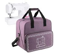 Estuche de transporte para máquina de coser, organizador de máquina de coser, máquina de coser protectora con bucle y bolsillos, almacenamiento de costura para máquinas estándar Brother Janome,