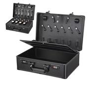 Estuche de transporte para peluquería, organizador profesional duro de gran capacidad con cerraduras, maletín de barberos, suministros para tijeras, suministros de trabajo, mesa de baúl