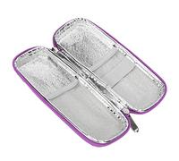 Estuche de Transporte para Pluma de Insulina, Estuche de Viaje con Enfriador de Insulina Impermeable Múltiples Capas Excelente Protección Buena Capacidad Fácil de Abrir para Uso en Viajes(Púrpura)