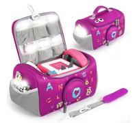 Estuche de transporte para reproductor de audio Toniebox y auriculares - Bolsa de almacenamiento de nailon con asa, varios colores disponibles (morado)