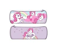 Estuche de unicornio de 22 cm, estuche de tubo redondo para niños, regalos para niñas, suministros de vuelta a la escuela para niños y niñas de más de 3 años