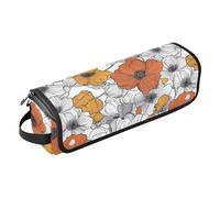 Estuche de viaje 2 en 1 con almohadilla resistente al calor, funda de viaje grande para planchas planas, alisadores, rizadores, amapolas de Macedonia del Norte, belleza de flores de verano para mujer