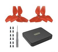 Estuche de viaje compacto para hélices y herramientas DJI Neo (rojo) | Capacidad para 4 hélices más tornillos, forro EVA que absorbe los golpes, preciso para ajuste del molde, evita daños