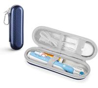 Estuche de viaje de cepillo de dientes eléctrico para Braun Oral B/Oral-B Pro/Sonicare con espacio de almacenamiento para accesorios, rígido, color azul