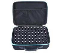 Estuche de Viaje for aceites Esenciales con Capacidad for 120 frascos 5-10 ml. Bolsa Almacenamiento aplicador bolita EVA. Ideal for el hogar y Viajes para aceites Esenciales, Esmalte de uñas(Blue)