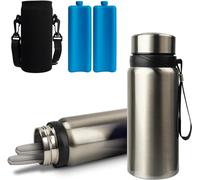 Estuche de viaje para bolígrafos de insulina, enfriador de medicamentos aprobado por la TSA con 2 paquetes de hielo Biogel, estuche de transporte para insulina para diabéticos EpiPen (grande,
