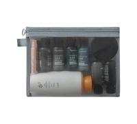 Estuche de viaje para brochas de maquillaje, organizador de neceser para hombres y mujeres, herramientas de belleza, kit de malla Dopp, accesorios de almacenamiento, Cuadrado gris, Talla única