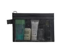 Estuche de viaje para brochas de maquillaje, organizador de neceser para hombres y mujeres, herramientas de belleza, kit de malla Dopp, accesorios de almacenamiento, Cuadrado negro, Talla única